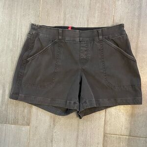 SPANX Black Stretch Twill Pull-On Jean Shorts